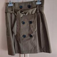 Minigonna colore verde militare XS