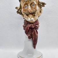 Notevole volto d'anziano porcellana Capodimonte