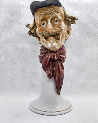 Notevole volto d'anziano porcellana Capodimonte