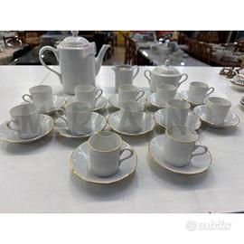RICHARD GINORI CAFFE' SERVIZIO DA 12 COMPLETO BIAN