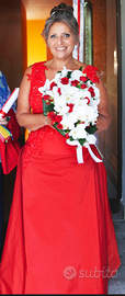 Abito rosso da sposa o da cerimonia