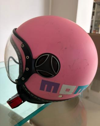 Casco da bambina Momo FGTR Baby rosa opaco