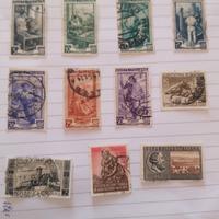 11 francobolli anni 50/55 usati