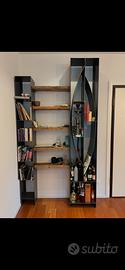 Libreria legno e metallo