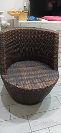 poltrona in rattan