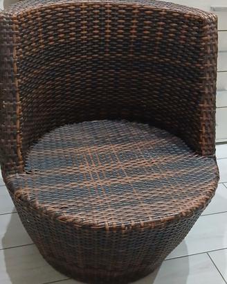 poltrona in rattan
