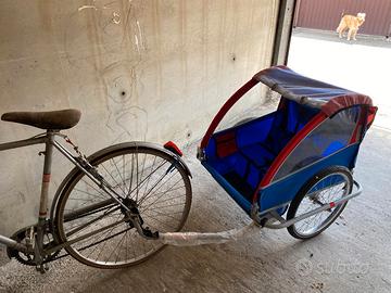 carrellino bici traino biposto   