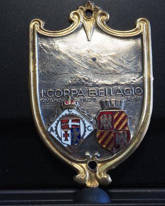 Placca Auto d'Epoca Coppa Bellagio 1929