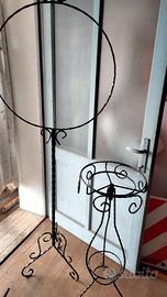 porta gabbiette in ferro battuto 