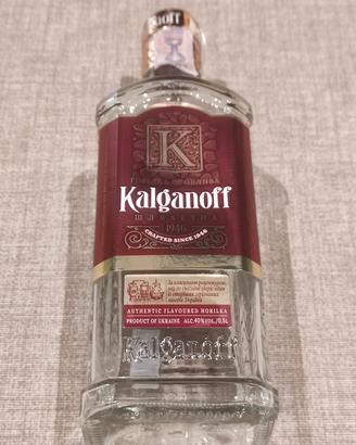 Bottiglia vodka Kalganoff vuota da collezione 