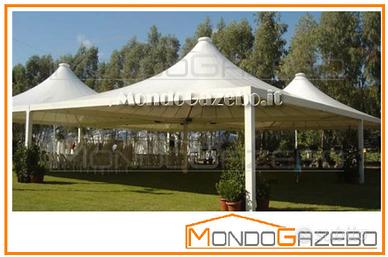 Gazebo Maxi Copertura 12X12 fissa acciaio NUOVA