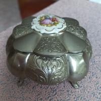 portagioie vintage metallo argentato