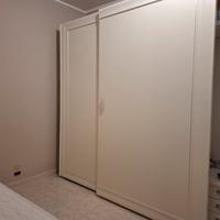 armadio scorrevole a 2 ante con foglie in argento 