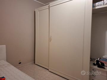 armadio scorrevole a 2 ante con foglie in argento 