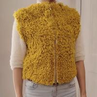 Gilet in shearling bouclè.