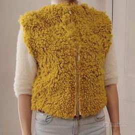 Gilet in shearling bouclè.