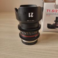 Obiettivo Samyang T1.5 21mm cine