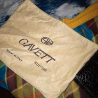 borsa in pelle stampa coccodrillo di colore