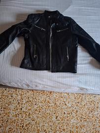 Giacca in vera pelle nera Anzo Cuir 