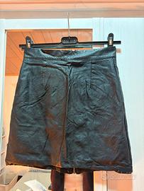 Gonna nera effetto pelle TODAY – zip frontale