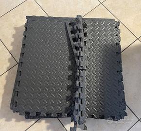 Tappeto gommato fitness ad incastro