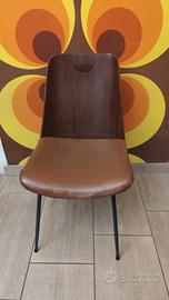 Sedia DU 22 Gastone Rinaldi per Rima 1950 Vintage 