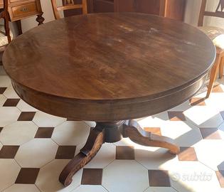 Tavolo rotondo in legno – diametro 112 cm
