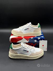 Autry Sneakers medalist low bianche e verdi, 37