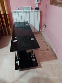 tavolo cristallo nero