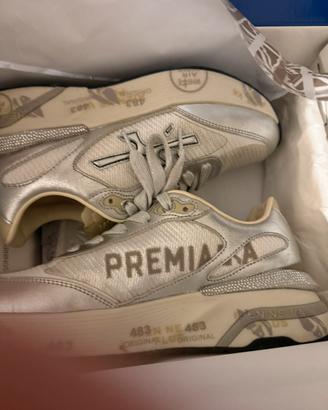 Scarpe Premiata n. 36 bianche/argento