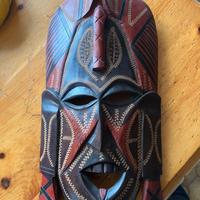 Maschera Masai  africana in legno