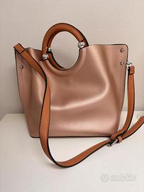Borsa con manici in similpelle