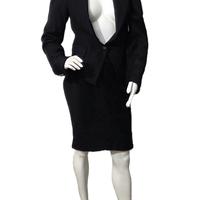 CELYN B, TAILLEUR IN LANA NERO, GIACCA E GONNA, 46