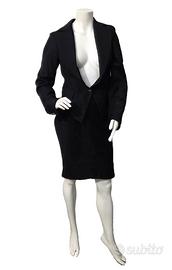 CELYN B, TAILLEUR IN LANA NERO, GIACCA E GONNA, 46