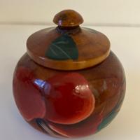 Scatolina vintage in legno dipinto a mano