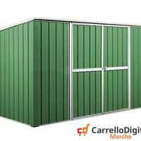 Casetta giardino box in Acciaio 345x186 verde