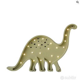 Two N Lampada Artigianale Legno Led Dinosauro
