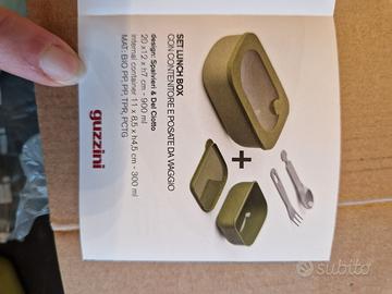 Set Lunch Box Guzzini con contenitore posate viagg
