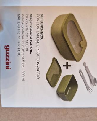 Set Lunch Box Guzzini con contenitore posate viagg