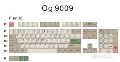 OG9009 Keycap Set profilo OEM - ANSI