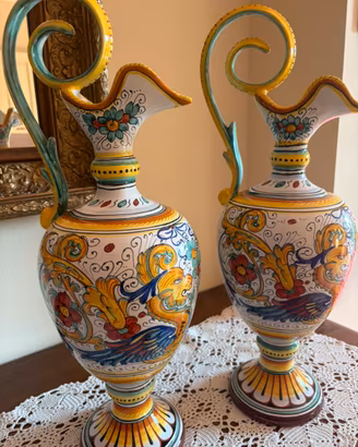 Coppia vasi in ceramica marca:DERUTA anni 50/60