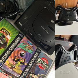 SEGA SATURN + volante + giochi