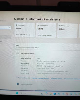 Asus Vivobook x1504 Intel i5 12th 16/512gb