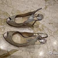 Jimmy Choo Nova Glitter Pumps Silver Donna – 39