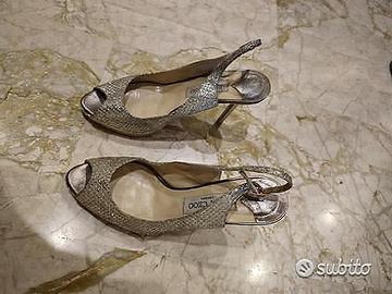 Jimmy Choo Nova Glitter Pumps Silver Donna – 39