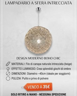 Lampadario a sospensione a sfera