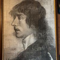 dipinto ritratto di Bernini carboncino datato 1929