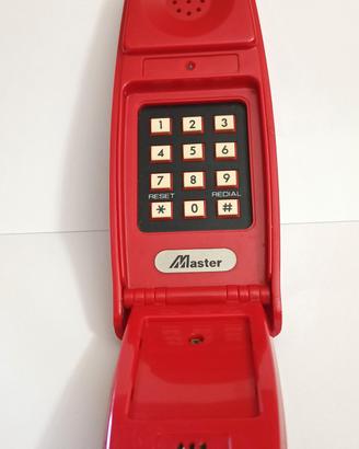 telefono vintage rosso a conchiglia