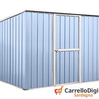 Casetta box giardino Acciaio 260x185 azzurro