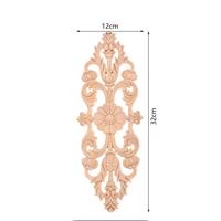 7 pz Fregio Decorativo in Legno Intagliato 32x12cm
